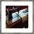 Sewing Machine And Pincushions Framed Print