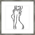 Sexy Cowgirl Illustration Framed Print