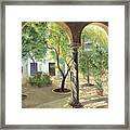 Shaded Courtyard, Vianna Palace, Cordoba Framed Print
