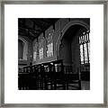 Shadow Of The Empty Chairs Framed Print