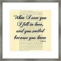 Shakespeare Quote Framed Print