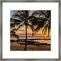 Sharks Cove Sunset 4 - Oahu Hawaii Framed Print