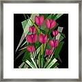 Sharp Blades Of Tulips Framed Print