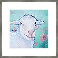 Sheep Painting - Its Fleece Was White As Snow Framed Print