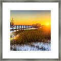 Shem Creek Sunset - Charleston Sc Framed Print