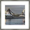 Ship Saginaw -3163  Great Lakes Freighters Framed Print