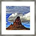 Shiprock Panorama Framed Print