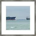 Ships Meet Framed Print