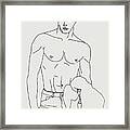 Shirtless Young Male Framed Print