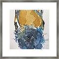 Shoe With Blue Puff Framed Print
