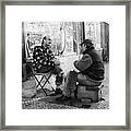Shoeshine And A Chat Framed Print