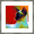 Siamese Cat 10 Painting Framed Print