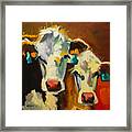 Sibling Cows Framed Print