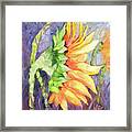 Side Sunflower Painting Framed Print