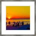 Siesta Key Drum Circle Sunset 1 Framed Print