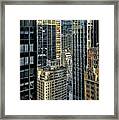 Sights In New York City - Skyscrapers Shot From Skyscraper Framed Print