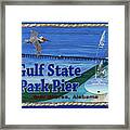 Sign Gulf Shores State Park Pier Al 1604a Framed Print