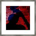 Silhouette Of A Jazz Musician 1964 Framed Print