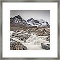 Silky Melt Water Of Athabasca Glacier Framed Print