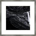 Silver Falls North Falls Black And White Framed Print