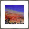 Simple Desert Sunset One Framed Print