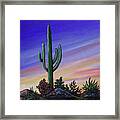 Simple Desert Sunset Two Framed Print