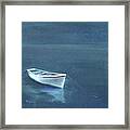 Simple Serenity - Lone Boat Framed Print