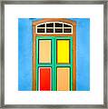 Singapore Blue Window Framed Print