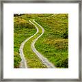 Single Track Gravel Road Upon A Hill Framed Print