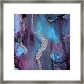 Singularity Purple And Blue Abstract Art Framed Print by Michelle Wrighton