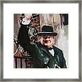 Sir Winston Churchill Victory Framed Print