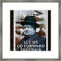 Sir Winston Churchill Vintage Portrait Framed Print