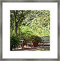 Sitting Along The Path Framed Print