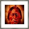 Sitting Bull - Wet Blood Framed Print