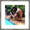 Sitting By The Pool Framed Print