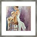 Sitting Dancer Framed Print