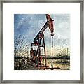 Sitton Pumpjack Framed Print