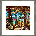 Six Huffy Bicycles Framed Print
