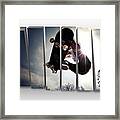 Skateboard Air Framed Print