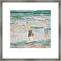 Skim Boarding Daytona Beach Framed Print