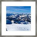 Skking In The Alps Framed Print