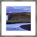 Skogafoss Dusk Iceland Framed Print