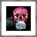 Skull And Flowers Framed Print