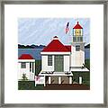 Skunk Bay Lighthouse Framed Print