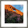 Skyline Arch At Sunset - Arches National Park - Utah Framed Print