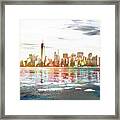 Skyline Of New York City, United States Framed Print
