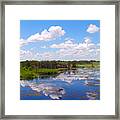 Skyscape Reflections Blue Cypress Marsh Conservation Area Florida C3 Framed Print