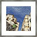 Skyward In Naples Italy - Spanish Quarters Take One Framed Print