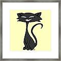 Sleek Cat Chuckling Framed Print