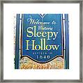 Sleepy Hollow Town Sign Framed Print